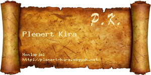 Plenert Kira névjegykártya